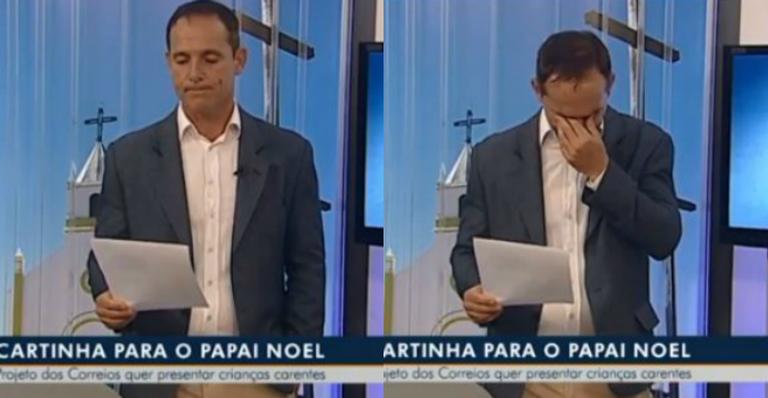 Apresentador quebra protocolo e se emociona com pedido de Natal de menino