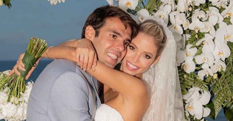 Kaká e Carol Dias mostram as fotos oficiais do casamento