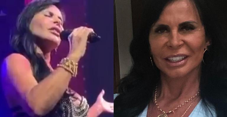 Aos 60 anos, Gretchen exibe barriga trincada e mostra rebolado em show com calça justinha