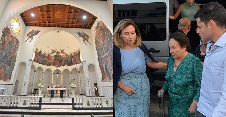 Família de Gugu Liberato se reúne na missa de sétimo dia do apresentador