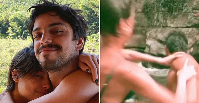 Agatha Moreira ‘encarna’ Josiane e empurra Rodrigo Simas de barranco: ”Ataca novamente”