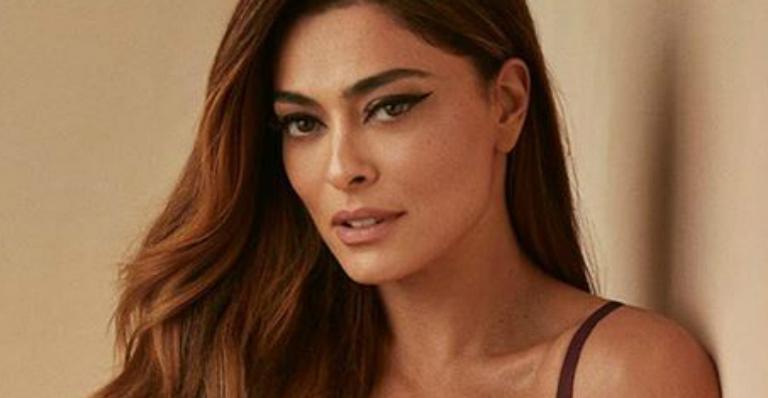 De lingerie, Juliana Paes ostenta corpo perfeito aos 40 anos e comemora: ”Sextou”