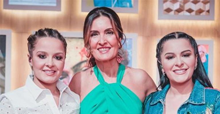 Maraísa deixa a barriga seca à mostra em gravação com Fátima Bernardes