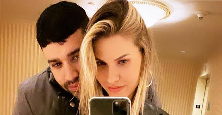 Andressa Suita e Gusttavo Lima surgem em momento romântico na nova casa: ‘No nosso recanto feliz’