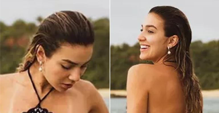 Bruna Santana dá surra de beleza e exibe bumbum exuberante em fotos de biquíni