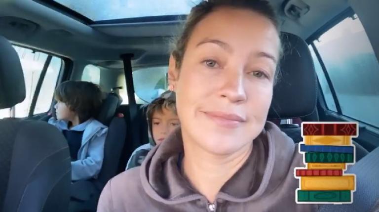 Luana mostra volta às aulas dos filhos e diverte a web: “Não tô feliz”