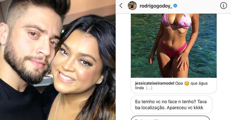 Modelo acusa marido de Preta Gil de ter enviado cantada: ”Cuida do seu marido”