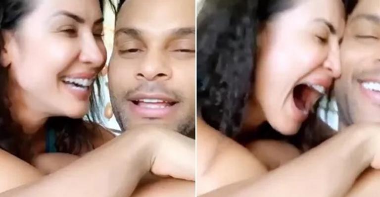 Scheila Carvalho surpreende fãs ao surgir ao natural em momento da intimidade com o marido