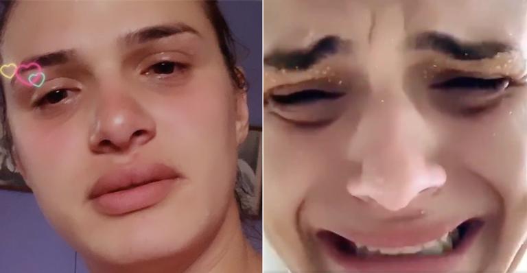Aos prantos, Glamour Garcia afirma que foi espancada pelo ex-marido: ”Vou à polícia”