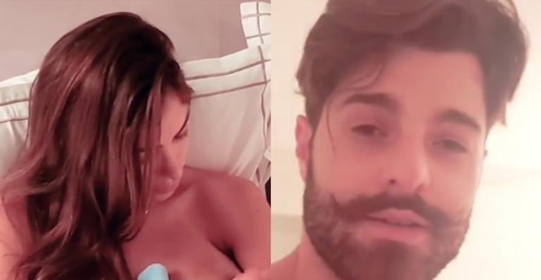 Alok e a esposa passam madrugada em claro ao lado do filho: ”Open bar de leite”
