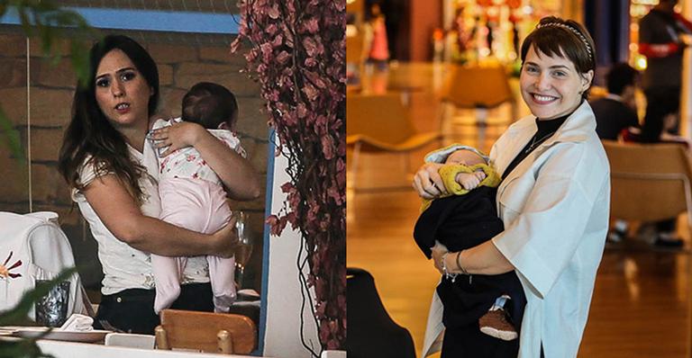 Tatá Werneck e Letícia Colin surgem com os filhos em encontro no Rio