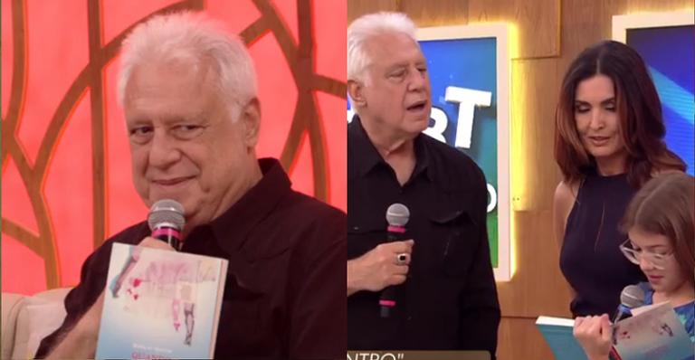 No ‘Encontro’, Antonio Fagundes ganha presente com dedicatória emocionante de Valentina Vieira