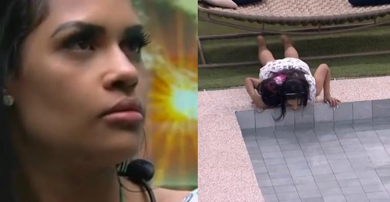 BBB20: Flayslane enche a cara e acaba bebendo água da piscina, para horror dos colegas