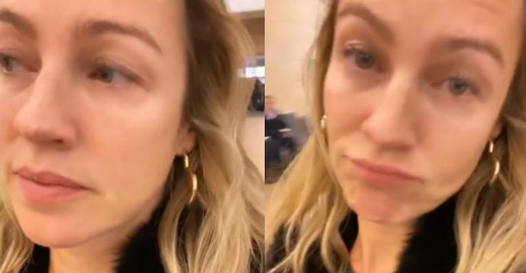 Luana Piovani se emociona ao despedir-se do namorado gato: ”Apertinho no coração”