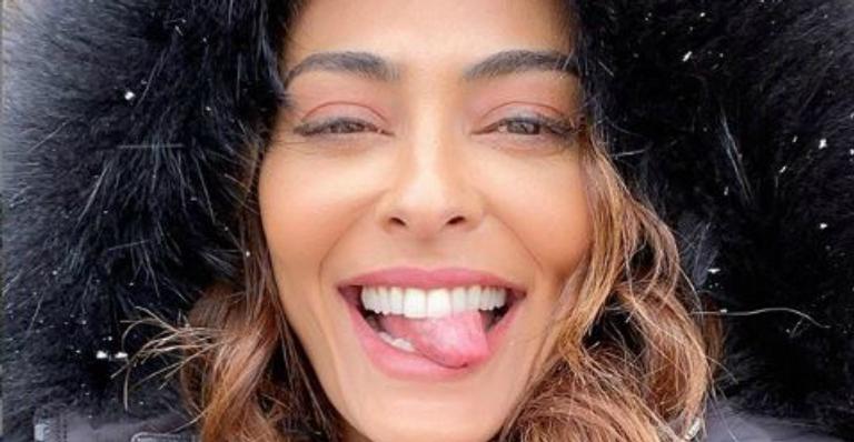 Juliana Paes leva os filhos e o marido para passeio de esqui nos Estados Unidos