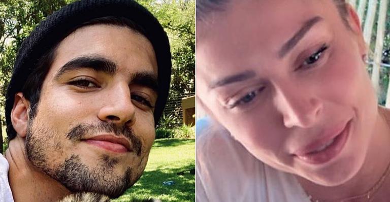 Grazi Massafera e Caio Castro exibem aliança gigantesca durante viagem a dois