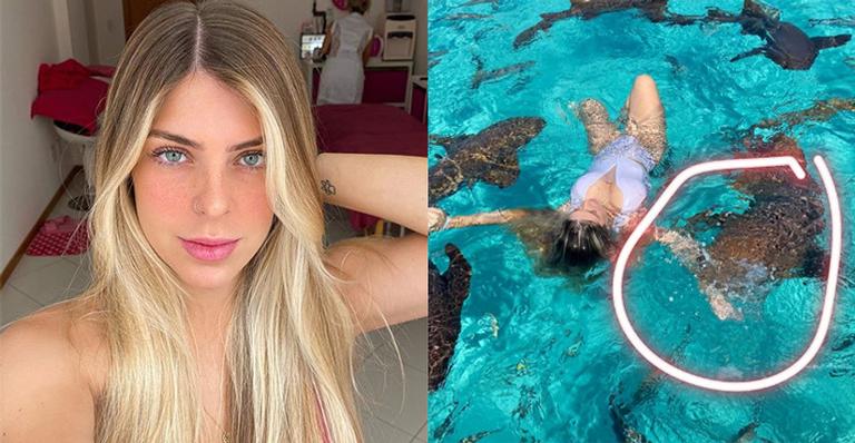 Blogueira é mordida por tubarão ao tirar foto ousada