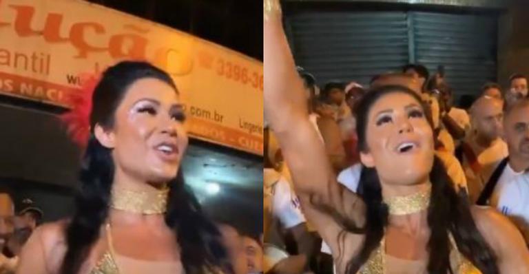 Gracyanne Barbosa deixa o bumbum de fora em look completamente aberto durante ensaio