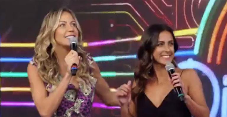 Bárbara Coelho e Carol Barcellos surgem com a mesma estampa no Domingão do Faustão