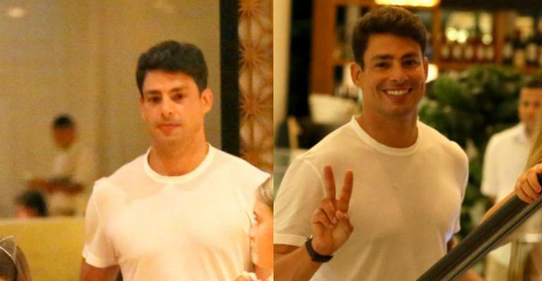 Cauã Reymond passeia em shopping com a família e beleza da filha rouba a cena