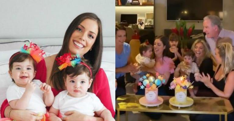 Fabiana Justus dispensa luxo e reúne a família para festinha simples de aniversário das filhas