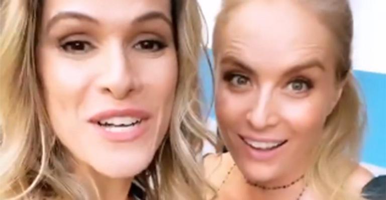 Angélica é flagrada por Ingrid Guimarães nos estúdios da Globo
