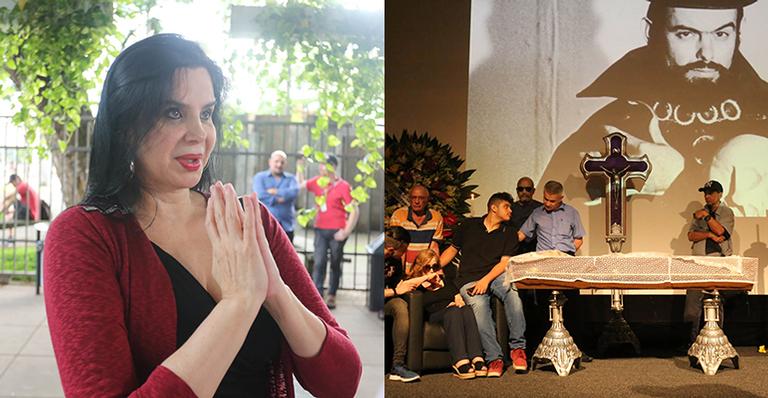 Filha de José Mojica Marins, o Zé do Caixão, se despede do pai no velório