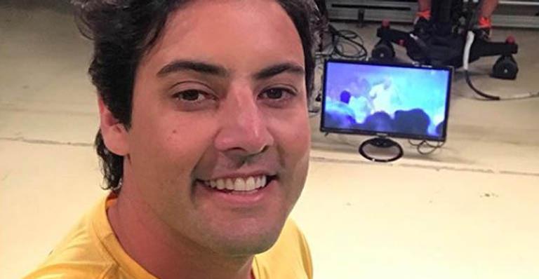 Bruno de Luca faz rara aparição com a namorada, que é repórter do Domingão do Faustão