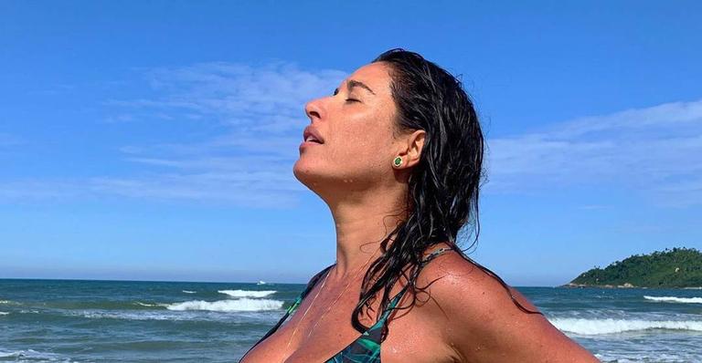 Em reta final de gravidez, Giselle Itié faz textão para o primeiro filho: ‘Minha felicidade é a felicidade dele’