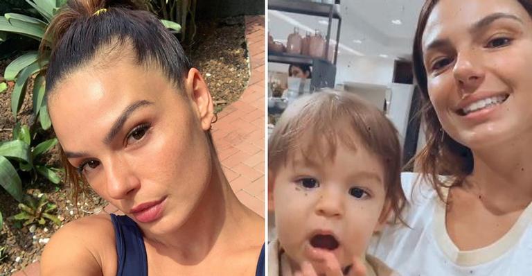 Fofura! Isis Valverde leva Rael para rotina de beleza e reação do menino encanta web