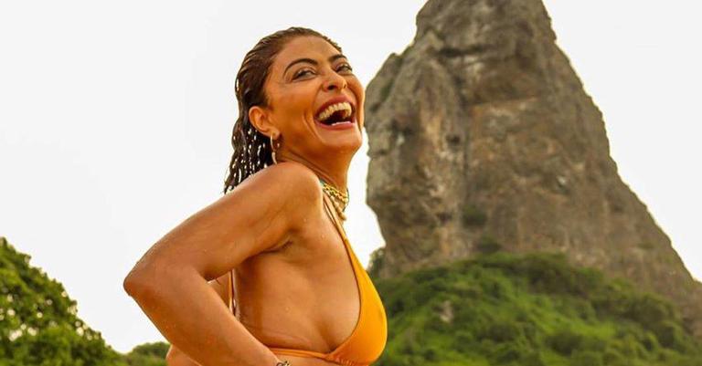 Juliana Paes relembra viagem à Fernando de Noronha com clique de biquíni e impressiona fãs