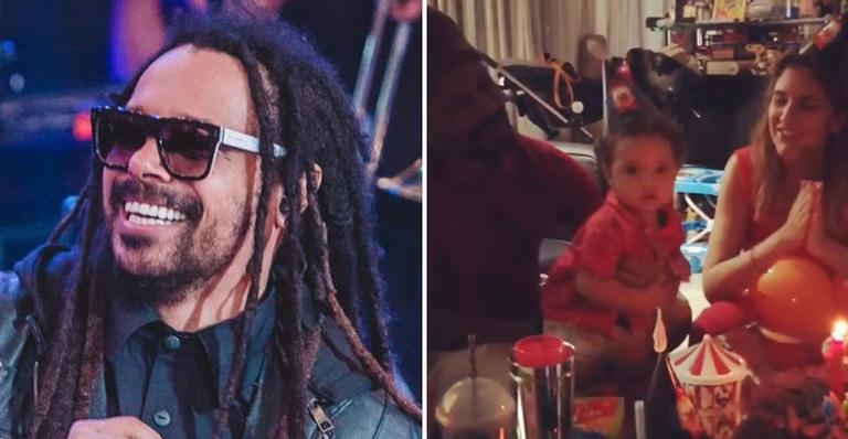 Marcelo Falcão comemora aniversário de 1 ano de seu filho com australiana
