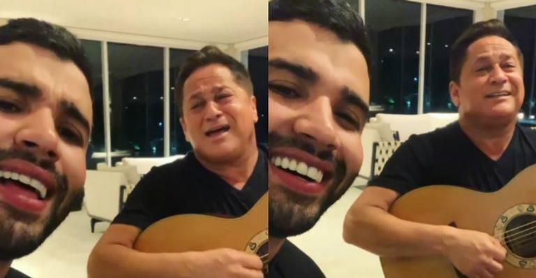 Gusttavo Lima e Leonardo soltam a voz em noitada de farra: ”Bebeu tanto que já tá miando”