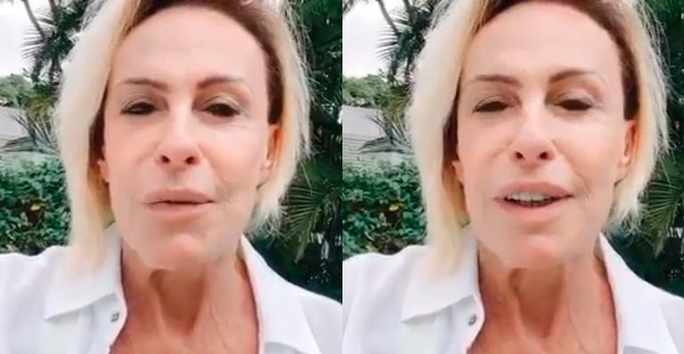 Fora do ar, Ana Maria Braga manda recado para fãs nas redes sociais: ”Morrendo de saudades”