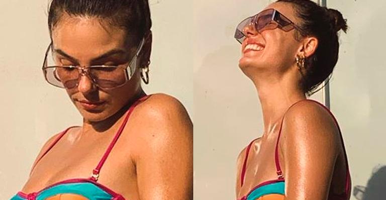 Isis Valverde aproveita quarentena para tomar sol com microbiquíni: ”Fugidinha para vitamina D”