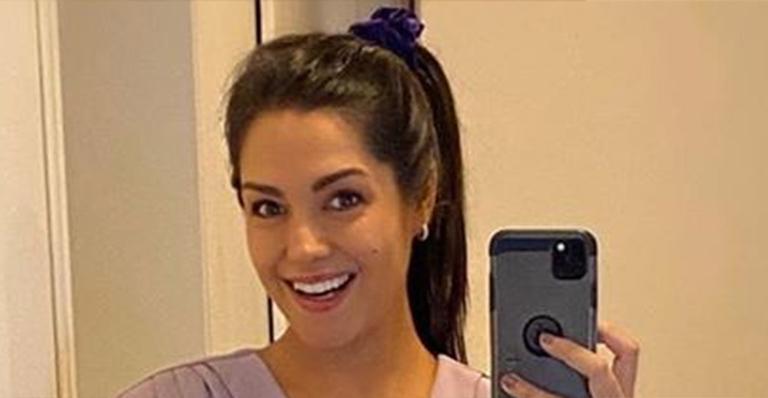 Thais Fersoza deixa fãs babando ao surgir com vestido sexy e saltão para ver show do marido em casa