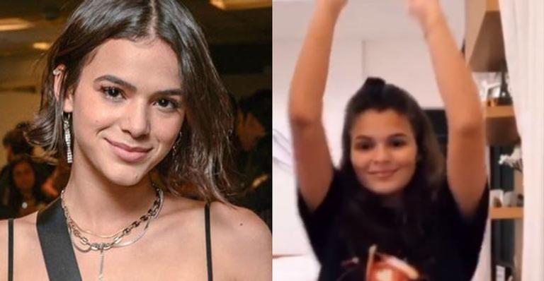 Irmã caçula de Bruna Marquezine rebola em seu quarto para aliviar tensão do isolamento