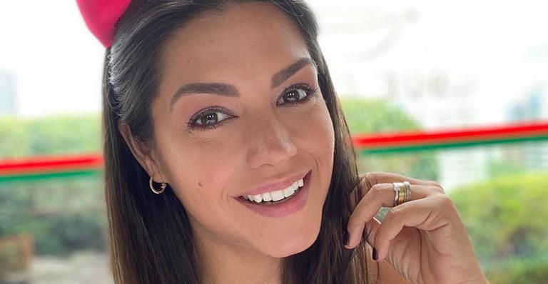 Thais Fersoza se diverte em pula-pula com os filhos: ”Dia de aeróbico”