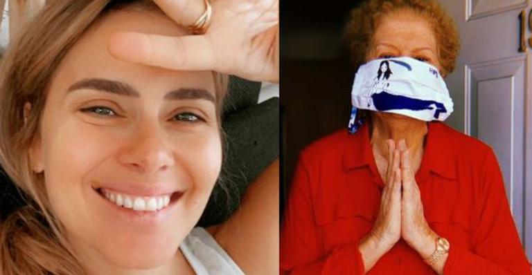 Coronavírus: Carolina Dieckmann se emociona ao ver senhora usando máscara caseira feita por ela