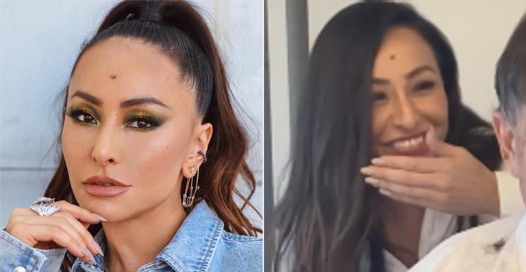 Em quarentena, Sabrina Sato se aventura e corta o cabelo do pai: ”Confiou nas minhas mãos”