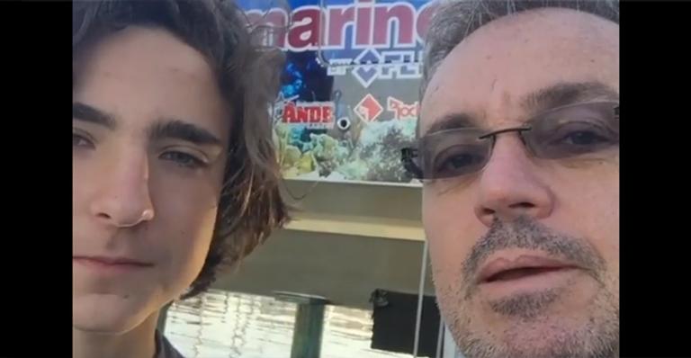 Filho de Gugu Liberato reaparece nas redes sociais e manda recado para o pai: ”Está descansando”