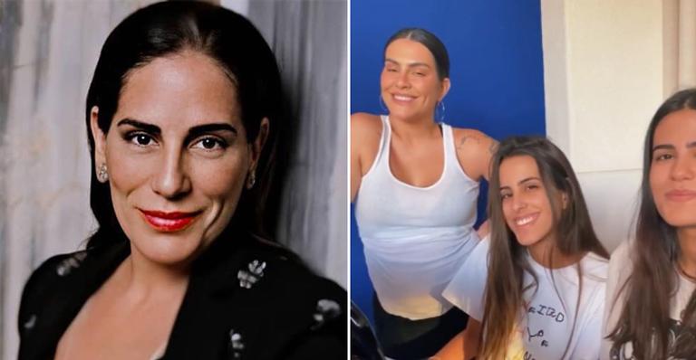 Em quarentena, Glória Pires registra as três filhas cantando juntas: ”Minhas meninas”