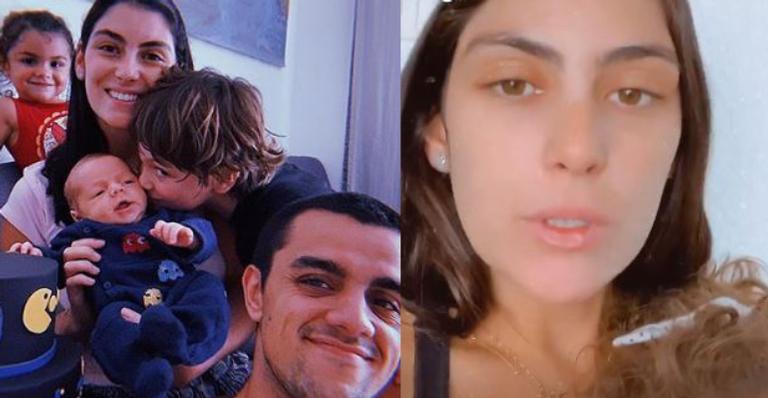 Coronavírus: Esposa de Felipe Simas revela pânico dos filhos após ator testar positivo: ”Crise de choro”