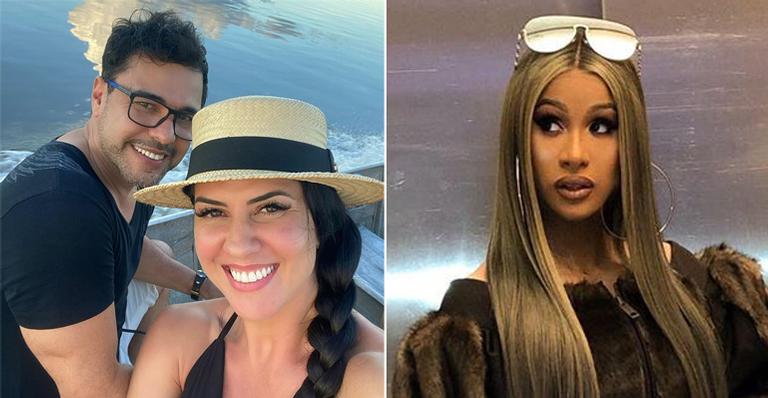 Graciele Lacerda se impressiona com Cardi B cantando música de Zezé Di Camargo: ”Fã raiz”