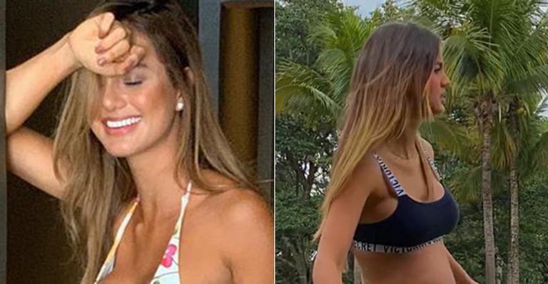 Esposa de Sorocaba mostra antes e depois da gestação: ”A maior transformação que já tive”