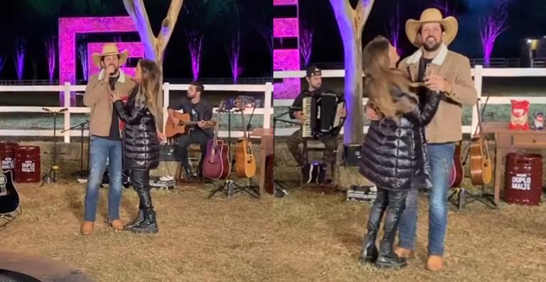 Gravidíssima, Biah Rodrigues rouba a cena na live de Fernando e Sorocaba: ”Que menina humilde”
