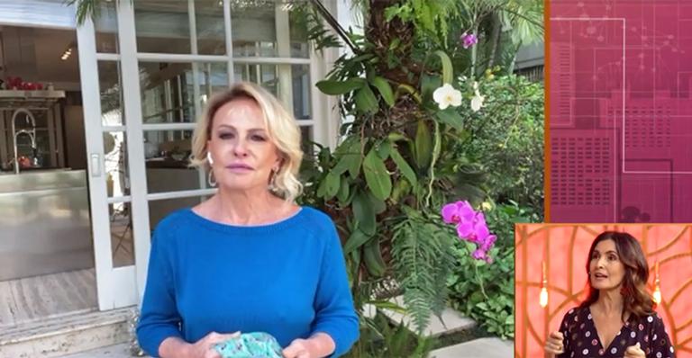 Em casa, Ana Maria Braga reaparece na TV e desabafa: ”Não sei o que será no futuro”