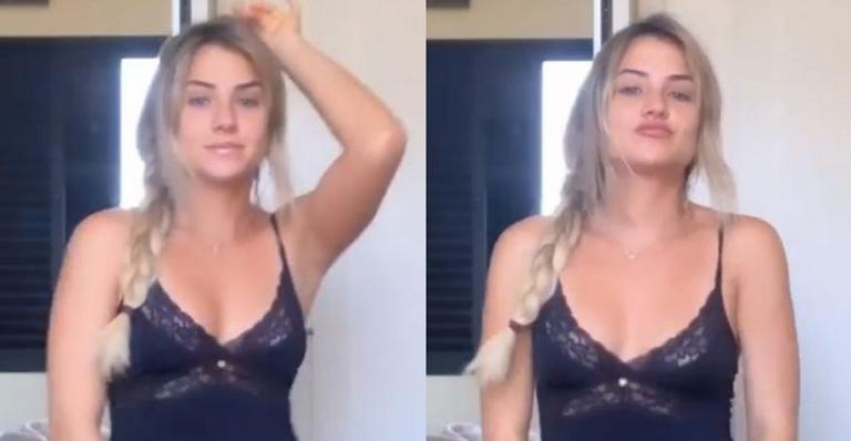 Com baby doll curtinho, Gabi Martins rebola muito ao som de Lexa: ”Viciada”