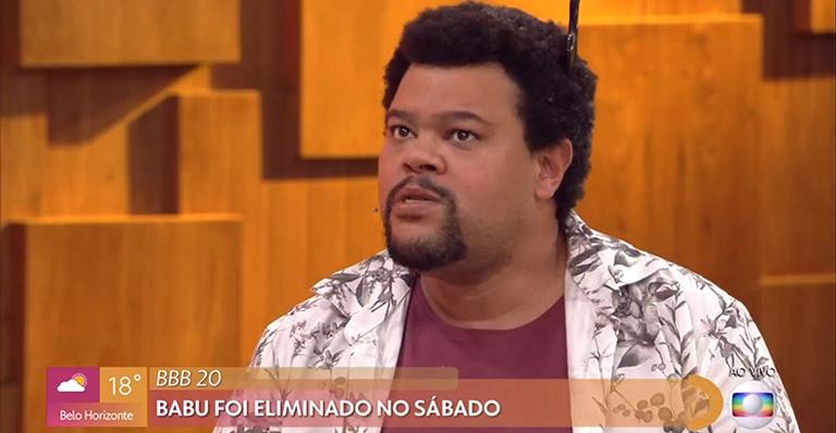 No Encontro, Babu Santana rebate críticas por ter saído da favela: ”Não tem fundamento”