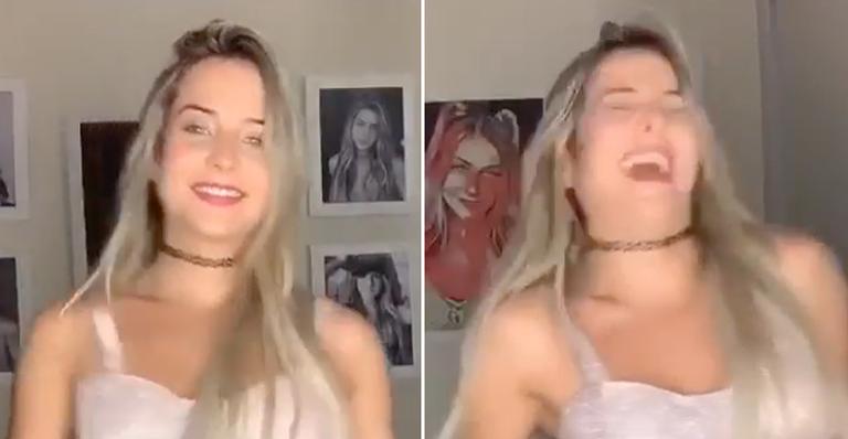 Ex-BBB Gabi Martins deixa barriguinha à mostra e faz ‘Dancinha da Manu’